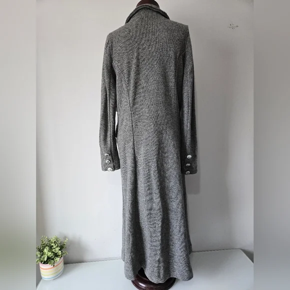 FREE PEOPLE NWT Wool Blend Long Grey Knit Longline Jacket/ Coatigan. Size Large - Picture 6 of 16